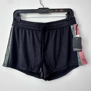 PJ Salvage Women's Loungewear Sister Satin Short Pink/Green/Slate Size Small